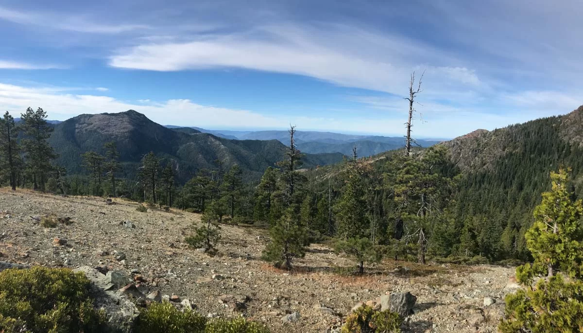 Middle Fork of the Smith River drainage from near Sanger Peak